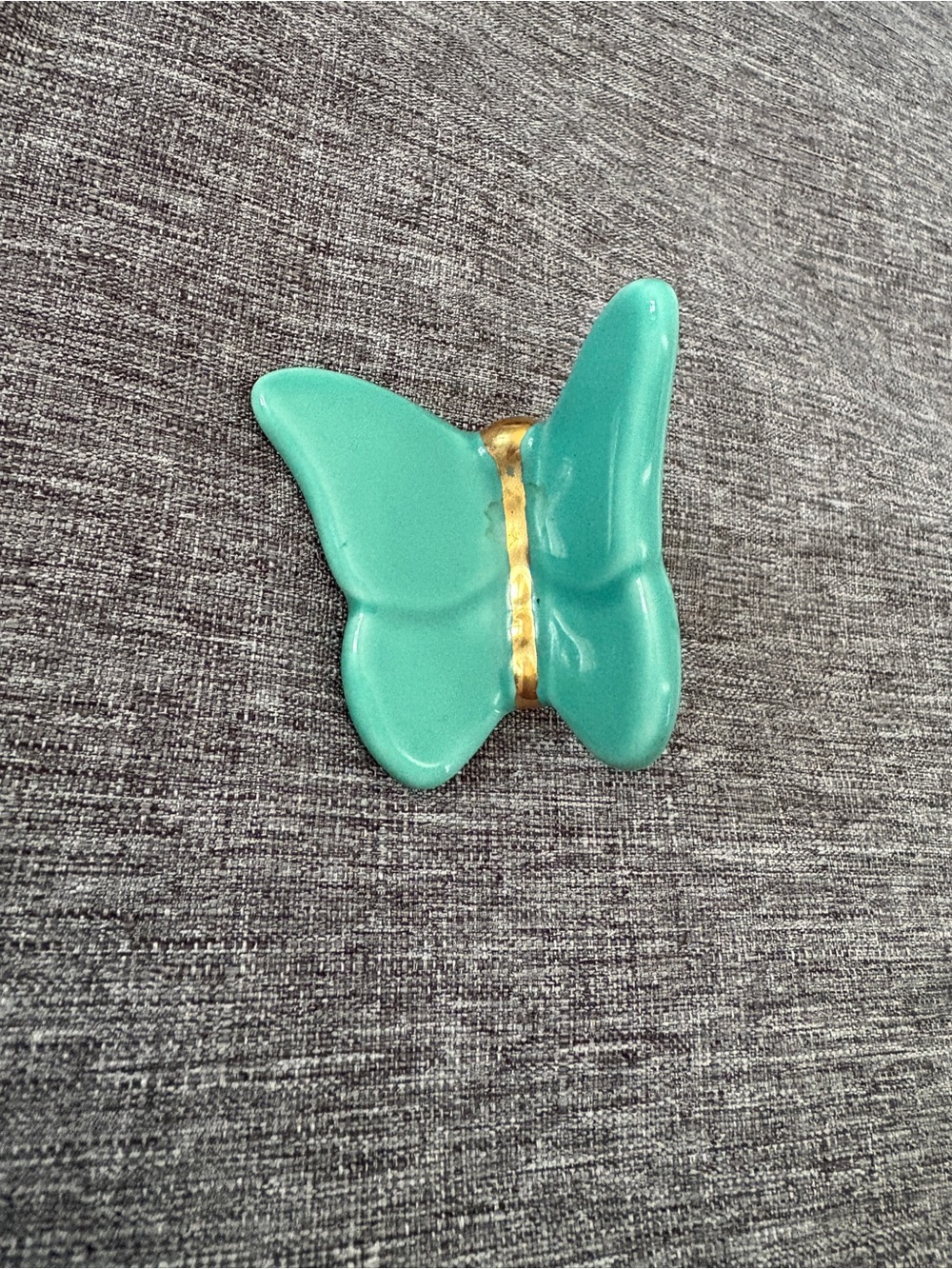 Nora Fleming RETIRED Teal Butterfly